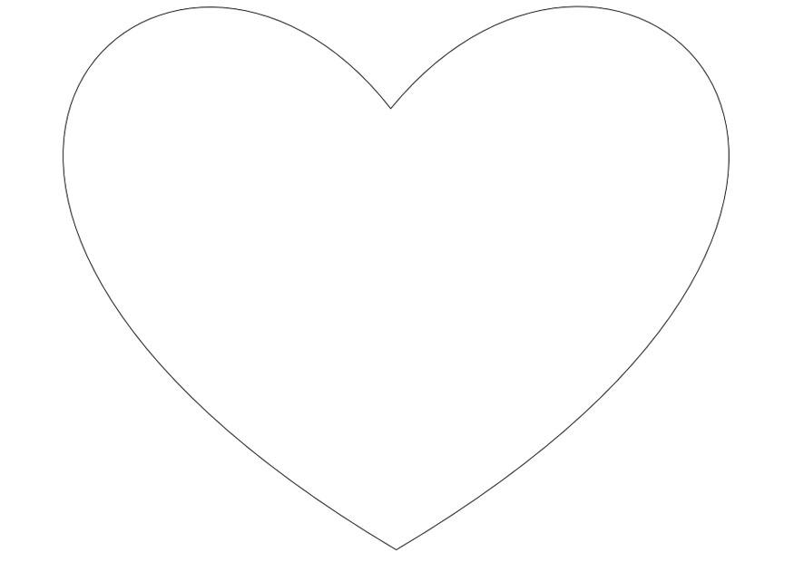 Coloring page simple heart