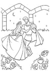 Coloring pages Sleeping Beauty with prince