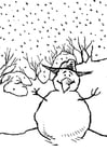Coloring pages snowman
