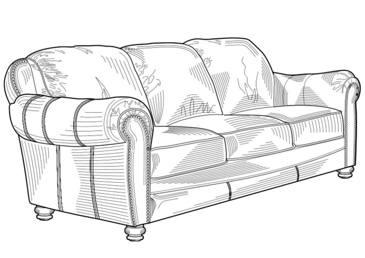 Coloring page sofa