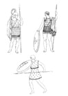 Coloring pages Soldier of ancient Greece