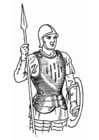 Coloring pages Soldier with cuirass
