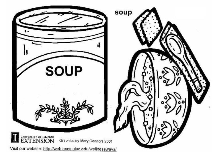 Coloring page soup
