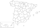 Coloring pages Spanish provinces