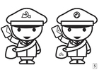Coloring pages spot the difference - mailman