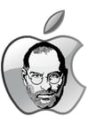 Coloring pages Steve Jobs - Apple