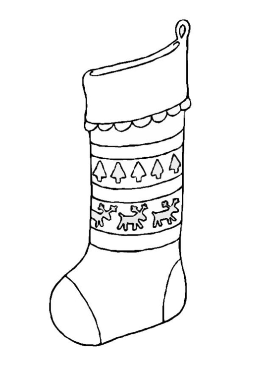 Coloring page Stocking