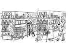 Coloring pages supermarket