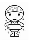 Coloring pages swimmer
