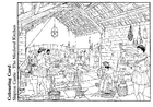 Coloring pages The medieval kitchen
