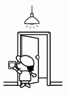 coloring-page to be energy efficient, switch off the lights when leaving