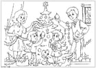 Coloring pages to decorate the Christmas tree