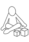 Coloring pages to play with blocks