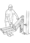 Coloring pages to serve a hydraulic lift