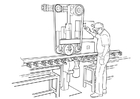 Coloring pages to serve a machine