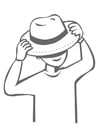 Coloring pages to wear a hat