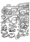 Coloring pages toy store