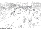 Coloring pages traffic