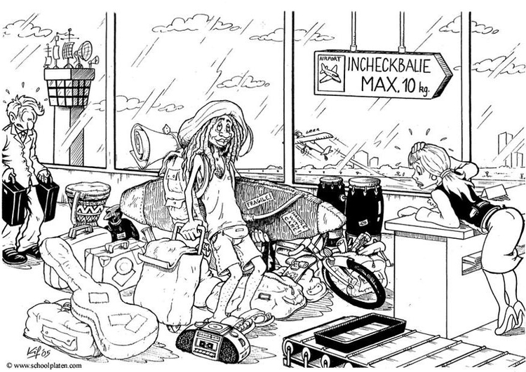 Coloring page travelling