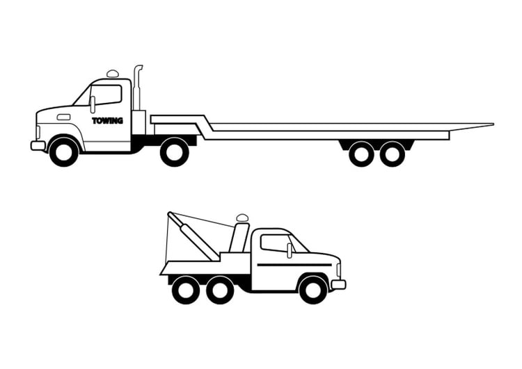 Coloring page trucks