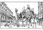 Coloring pages Venice, Italy