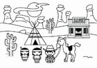 Coloring pages Wild West