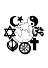 Coloring pages world religions