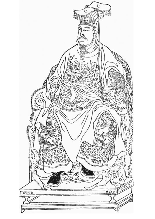 Coloring page Yue Fei