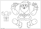 Crafts for kids Santa Claus jumping jack