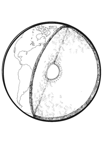 Cross section of Earth
