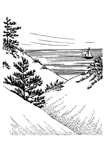 Coloring page dunes