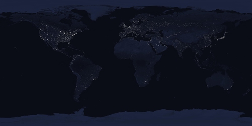 Photo Earth by night
