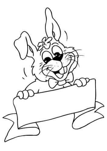 easter bunny. Coloring page Easter bunny