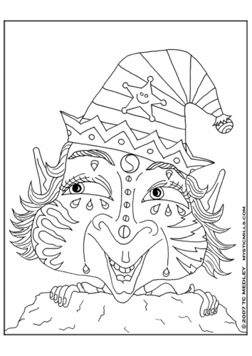 Coloring page elf