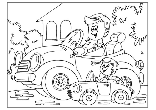 Coloring page Father's Day