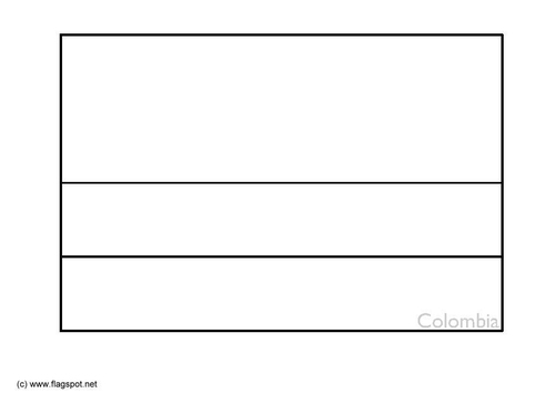 Coloring page flag Colombia