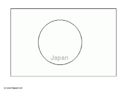 flag of japan images. Coloring page flag Japan