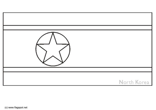 the north korean flag. Coloring page flag North Korea