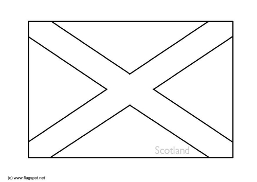 Coloring page flag Scotland