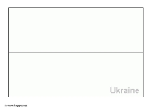 Coloring page flag Ukraine