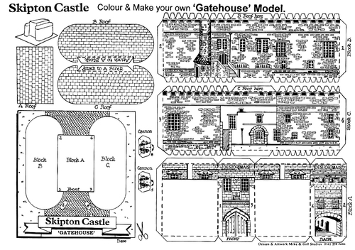 Coloring page Gatehouse model