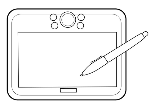 Coloring page graphics tablet