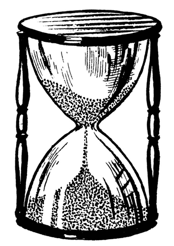 hour glass. Coloring page hourglass