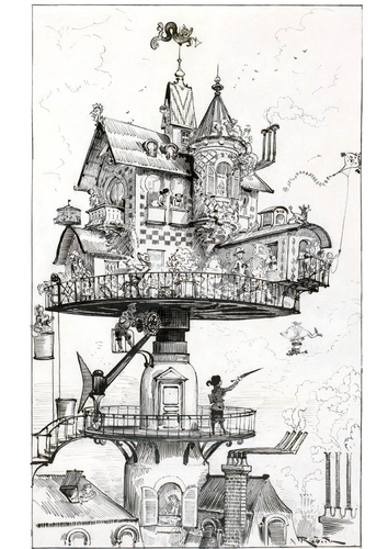 Coloring page House of the future - 1883