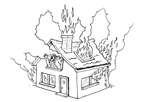 house on fire