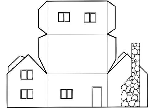 Coloring page house
