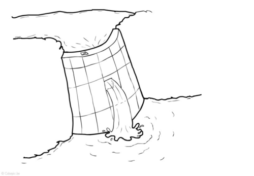 Coloring page Hydrolic Power - Embankment Dam