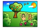 Adam and Eve happy