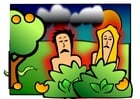 Adam and Eve sad
