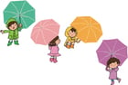 children with umbrella